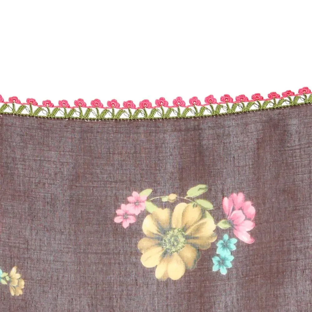 Tulbent Scarf Handmade Crochet Detailing NWOT